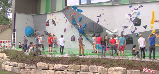 Außenbereich im Boulderzentrum