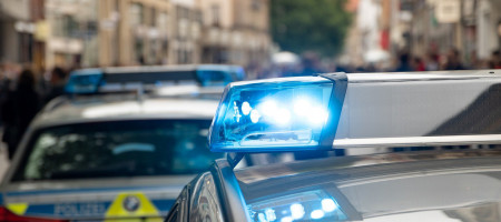 Polizei mit Blaulicht