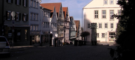 Marktplatz Hechingen mit Rathaus