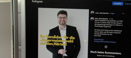 Marc Roth will B&uuml;rgermeister von Kusterdingen werden
