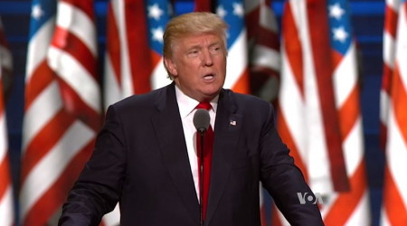 Quelle: Voice of America (Public Domain) US-Präsident Donald Trump