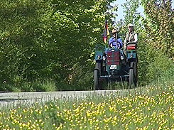 Unterwegs mit dem Traktor