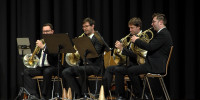 Drei Blasmusikanten bei den herbstlichen Musiktagen