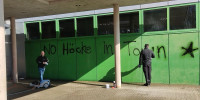Besch&auml;digungen an Wittumhalle