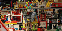 Fliegendes Haus aus dem Film "Up!" in der Lego-Sonderschau