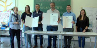 Kooperationsvertrag zwischen Sch&ouml;nbein-Realschule, ElringKlinger AG und Gebr. Knauer GmbH und Co. KG