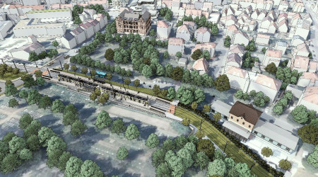 Visualisierung Pfullingen Bahnhof