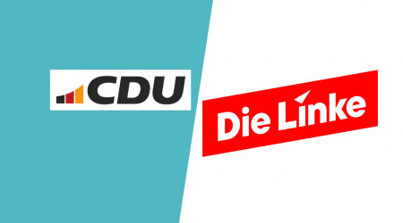 Grafik aus Logos der CDU und der Linken